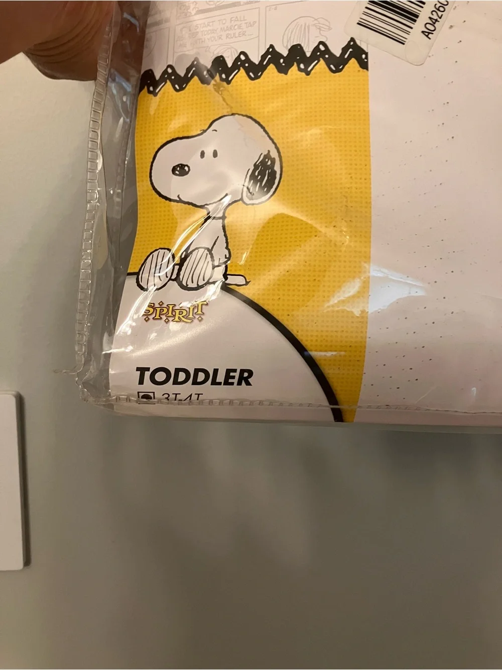 Spirit Peanuts Snoopy Toddler Costume - White with Black Ears and Red Collar